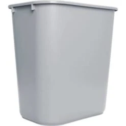 Rubbermaid Commercial 7 Gal Gray Rectangular Deskside Trash Can -Rubbermaid 323381 DetailedProductView2 Lg