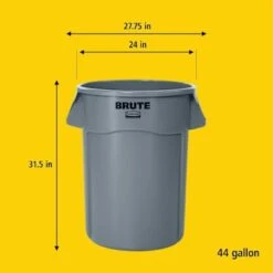 Rubbermaid Commercial Brute 44 Gal Blue Round Vented Trash Can -Rubbermaid 323869 DetailedProductView5 Lg