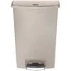 Rubbermaid Commercial Slim Jim Step-On 24 Gal Beige Plastic Front Step Trash Can -Rubbermaid 331723 MainProductImage Lg