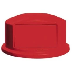 Rubbermaid Brute Round Dome Top W/ Push Door (Red)