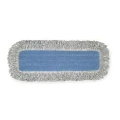 Rubbermaid Mop Pad: Microfiber, 18 In Frame Wd, Blue, Quick Change Connection