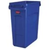 Rubbermaid Slim Jim 16 Gallon Rectangle Trash Can (4-Pack) (Blue) -Rubbermaid 482570 V Lg