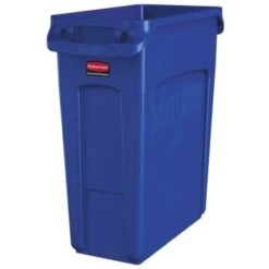 Rubbermaid Slim Jim 16 Gallon Rectangle Trash Can (4-Pack) (Blue)