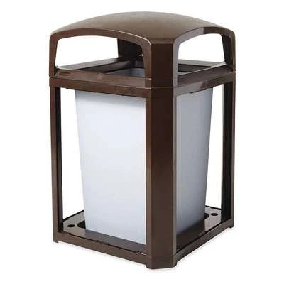 Rubbermaid Trash Can: Landmark Series, Square, Canopy Top, 35 Gal Capacity 3 Rubbermaid Trash Can: Landmark Series, Square, Canopy Top, 35 Gal Capacity