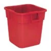 Rubbermaid Trash Can, 28 Gal, Stationary, Square, Plastic, Red 2 Rubbermaid Trash Can, 28 Gal, Stationary, Square, Plastic, Red -Rubbermaid 4TJ44 AS01