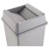 Rubbermaid Untouchable Square Swing Trash Can Lid (Gray) (2-Pack) -Rubbermaid 505838 WebOnly Lg