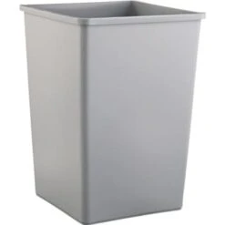 Rubbermaid 35 Gallon Square Trash Can (Gray)