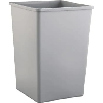 Rubbermaid 35 Gallon Square Trash Can (Gray) 3 Rubbermaid 35 Gallon Square Trash Can (Gray)