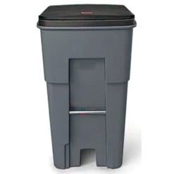 Rubbermaid 65 Gallon Rollout Trash Can W/ Lid (Black) -Rubbermaid 531886 w DetailedProductView1 Lg