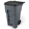 Rubbermaid 65 Gallon Rollout Trash Can W/ Lid (Black) -Rubbermaid 531886 w MainProductImage Lg