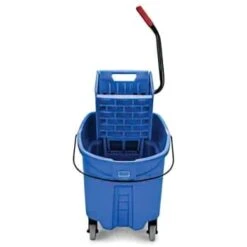 Rubbermaid 35 Quart Plastic Mop Dual Bucket W/ Side-Press Wringer (Blue) -Rubbermaid 532092 w DetailedProductView2 Lg