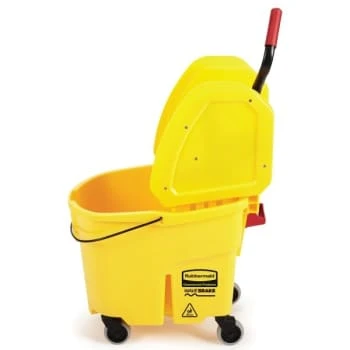 Rubbermaid Wavebrake® 35 Quart Down-Press Bucket And Wringer, Yellow 4 Rubbermaid Wavebrake® 35 Quart Down-Press Bucket And Wringer, Yellow - Image 2