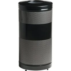 Rubbermaid Classics 25 Gallon Heavy Duty Trash Can W/ Levelers (Black)