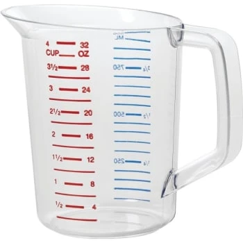 Rubbermaid 1 Qt Clear Polycarbonate Measuring Cup (6-Pack) 3 Rubbermaid 1 Qt Clear Polycarbonate Measuring Cup (6-Pack)