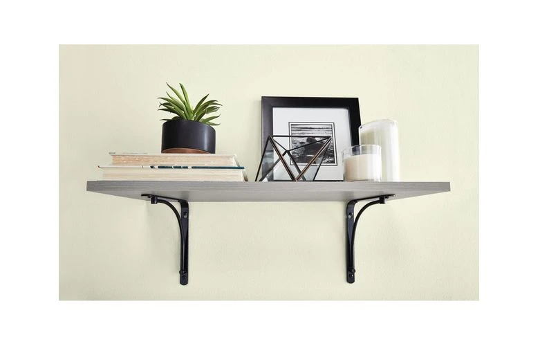 Rubbermaid 12-Inch X 36-Inch Gray Twill Laminated Wood Shelf 3 Rubbermaid 12-Inch X 36-Inch Gray Twill Laminated Wood Shelf