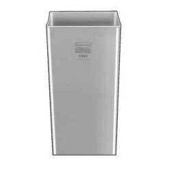 Rubbermaid Rigid Liner: 35 1/2 Gal Capacity, 29 In Ht, Gray, Plastic, Square