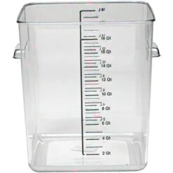 Rubbermaid 18 Qt Polycarbonate Square Food Storage Container W/ Liter (6-Pack) -Rubbermaid 745933 w DetailedProductView3 Lg