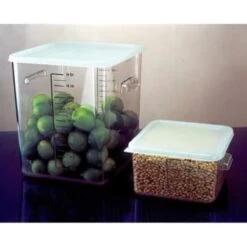 Rubbermaid 18 Qt Polycarbonate Square Food Storage Container W/ Liter (6-Pack) -Rubbermaid 745933 w DetailedProductView4 Lg