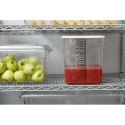 Rubbermaid 18 Qt Polycarbonate Square Food Storage Container W/ Liter (6-Pack) -Rubbermaid 745933 w DetailedProductView5 Lg