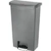 Rubbermaid Slim Jim 18 Gallon Front Step-On Trash Can (Gray) -Rubbermaid 778391 V Lg
