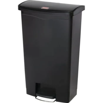 Rubbermaid Slim Jim 18 Gallon Front Step-On Trash Can (Black) 3 Rubbermaid Slim Jim 18 Gallon Front Step-On Trash Can (Black)