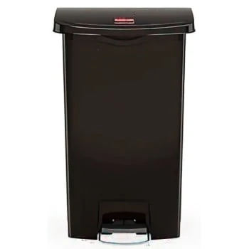 Rubbermaid Slim Jim 18 Gallon Front Step-On Trash Can (Black) 4 Rubbermaid Slim Jim 18 Gallon Front Step-On Trash Can (Black) - Image 2