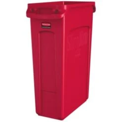 Rubbermaid Slim Jim 23 Gallon Trash Can (4-Pack) (Red)