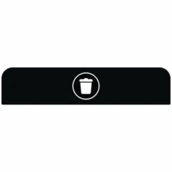 Rubbermaid 28.5 X 1.75 X 8.5 In 45 Gallon Trash Only Landfill Sign (Black)
