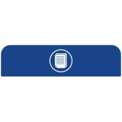 Rubbermaid 23.75 X 1.75 X 8.5 In 33 Gallon Trash Only Paper Sign (Blue)
