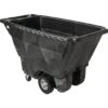 Rubbermaid 850 Lb Black Plastic Rectangle Tilt Truck -Rubbermaid 812295 V Lg