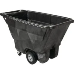 Rubbermaid 850 Lb Black Plastic Rectangle Tilt Truck