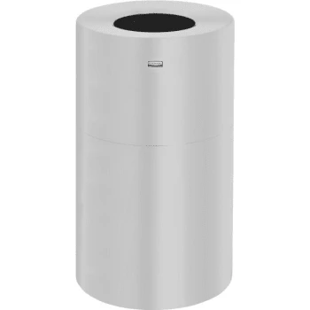 Rubbermaid 21 Gal Silver Aluminum Round 2-Piece Open Top Waste Can W/rigid Liner 3 Rubbermaid 21 Gal Silver Aluminum Round 2-Piece Open Top Waste Can W/rigid Liner