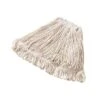 Rubbermaid Wet Mop: Cotton, Synthetic, 16 Oz Dry Wt, 1 In Headband Size, White -Rubbermaid 9W447 AS01
