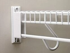 Rubbermaid White Fixed Mount Wall End Brackets For Shelving Contractor Pack