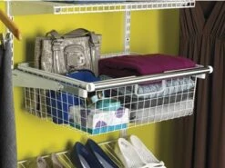 Rubbermaid 23-1/2-Inch Titanium Sliding Wire Basket