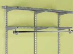 Rubbermaid 47-1/2-Inch Gray FastTrack Upright Rail Hardware Pack