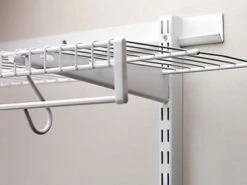 Rubbermaid 16-Inch Satin Nickel FastTrack L-Bracket With Speed Clips