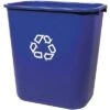 Rubbermaid 7 Gal. Rectangular Recycling Wastebasket, Plastic, Blue 2 Rubbermaid 7 Gal. Rectangular Recycling Wastebasket, Plastic, Blue -Rubbermaid PI Asset 1138801