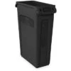 Rubbermaid Slim Jim 23 Gal. Rectangular Open Top Utility Trash Can, 30"H, Black -Rubbermaid PI Asset 1184901