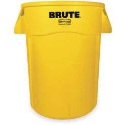 Rubbermaid BRUTE 44 Gal. Round Open Top Utility Trash Can, 31-1/2"H, Yellow