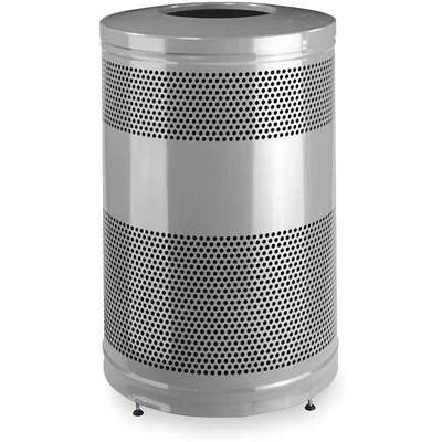 Rubbermaid Classics 51 Gal. Round Open Top Decorative Trash Can, 35-1/2"H, Silver 3 Rubbermaid Classics 51 Gal. Round Open Top Decorative Trash Can, 35-1/2"H, Silver