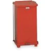 Rubbermaid Defender 12 Gal. Square Flat Top Decorative Wastebasket, 23"H, Red