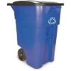 Rubbermaid 50 Gal. Rectangular Recycling Rollout Trash Can, Plastic, Blue 1 Rubbermaid 50 Gal. Rectangular Recycling Rollout Trash Can, Plastic, Blue -Rubbermaid PI Asset 1187178