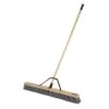 Rubbermaid 60" Heavy-Duty Push Broom With Synthetic, Gray Bristles For Rough Floors -Rubbermaid PI Asset 1188635