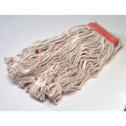 Rubbermaid Wet Mop: Cotton, 20 Oz. Dry Wt, 1 In Headband Size, White, Launderable