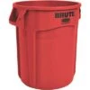 Rubbermaid Trash Can, 10 Gal, Stationary, Round, Plastic, Red -Rubbermaid PI Asset 1205624 1