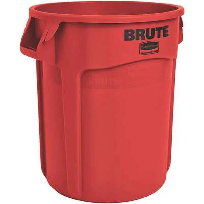 Rubbermaid BRUTE 55 Gal. Round Open Top Utility Trash Can, 33"H, Red 3 Rubbermaid BRUTE 55 Gal. Round Open Top Utility Trash Can, 33"H, Red