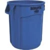 Rubbermaid Trash Can, 10 Gal, Stationary, Round, Plastic, Blue 2 Rubbermaid Trash Can, 10 Gal, Stationary, Round, Plastic, Blue -Rubbermaid PI Asset 1205626