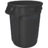 Rubbermaid BRUTE 55 Gal. Round Open Top Utility Trash Can, 33"H, Black 2 Rubbermaid BRUTE 55 Gal. Round Open Top Utility Trash Can, 33"H, Black -Rubbermaid PI Asset 1205628
