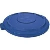 Rubbermaid BRUTE Round Flat Top Trash Can Top For 55 Gal., Blue -Rubbermaid PI Asset 1205632